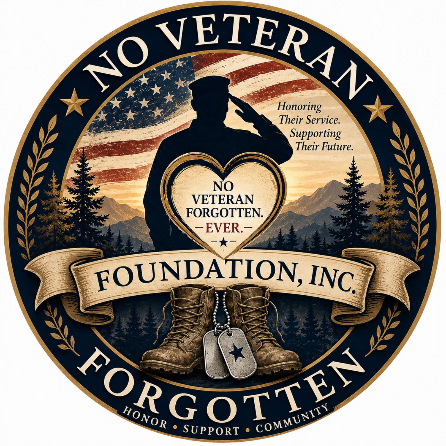 No Veteran Forgotten Foundation official logo.